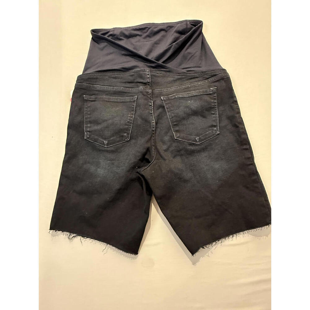 Isabel Maternity Black Crossover Panel Denim Black Shorts Size 8 NWT [COPY] - Picture 7 of 8